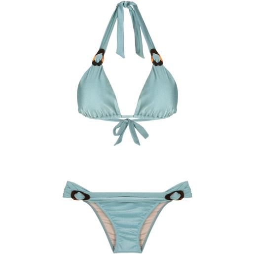 Adriana Degreas set bikini a triangolo - blu
