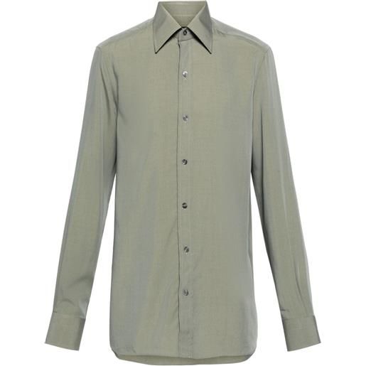 TOM FORD camicia a maniche lunghe - verde