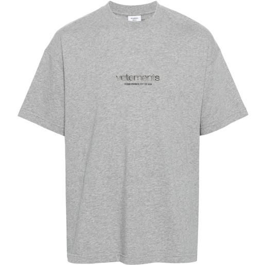 VETEMENTS t-shirt con logo - grigio