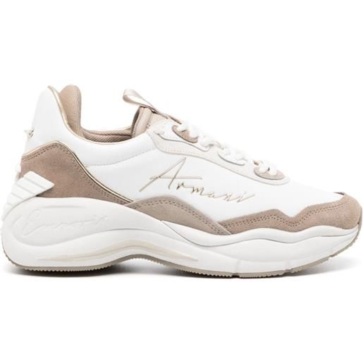 Emporio Armani sneakers chunky con logo - bianco