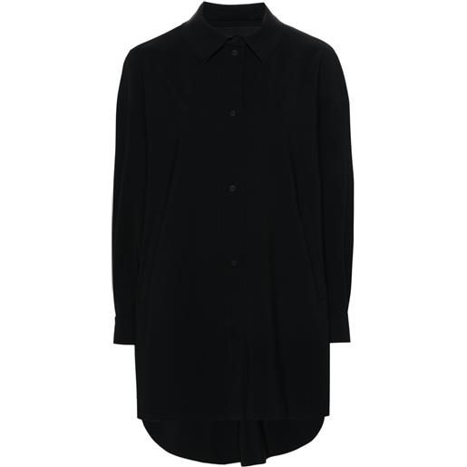 Herno giacca-camicia con logo inciso - nero