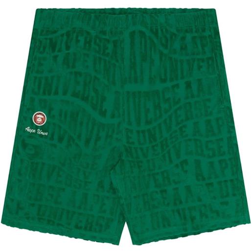 AAPE BY *A BATHING APE® shorts con logo goffrato - verde