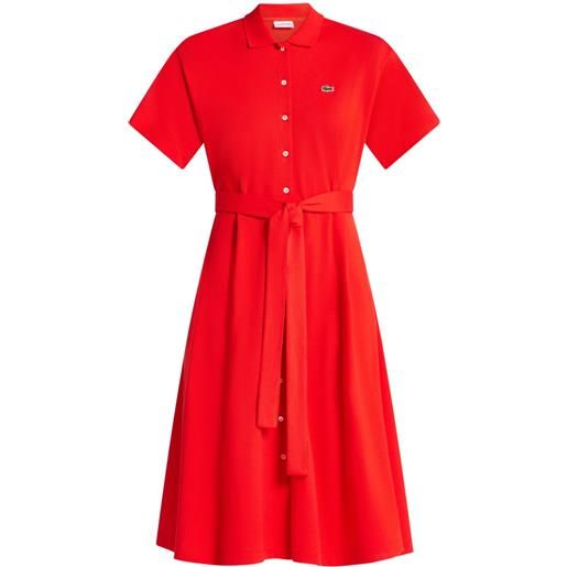 Lacoste abito con applicazione - rosso