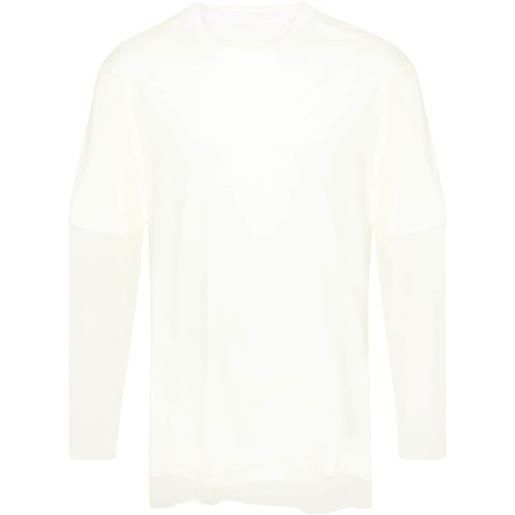 Jil Sander t-shirt a maniche lunghe con design a strati - bianco