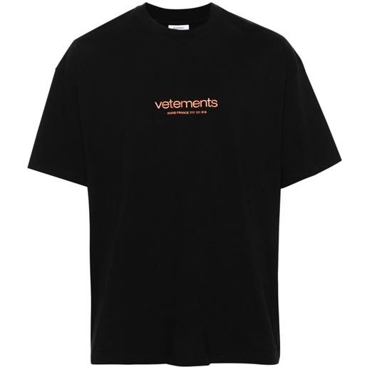 VETEMENTS t-shirt con logo - nero