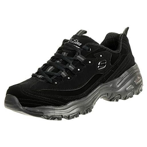 Skechers d'lites biggest fan, scarpe donna, nero 01, 40 eu