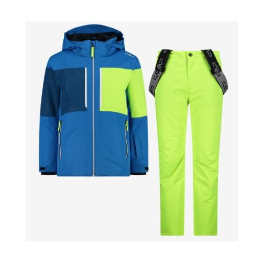 Cmp kid set jacket and pant completo sci lime/turchese junior bimbo
