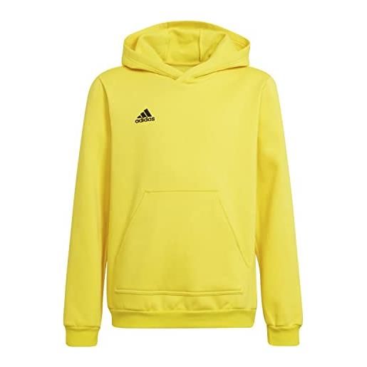 adidas entrada 22 sweat hoodie felpa con cappuccio, team power red 2, 140 unisex - bambini e ragazzi