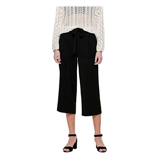 Only onlwinner palazzo culotte pant noos wvn pantaloni, nero (black black), 40 (taglia produttore: 34) donna