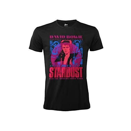 Merch Traffic t-shirt david bowie ziggy stardust ufficiale maglietta musica rock nera cotone unisex adulto ragazzo (s)