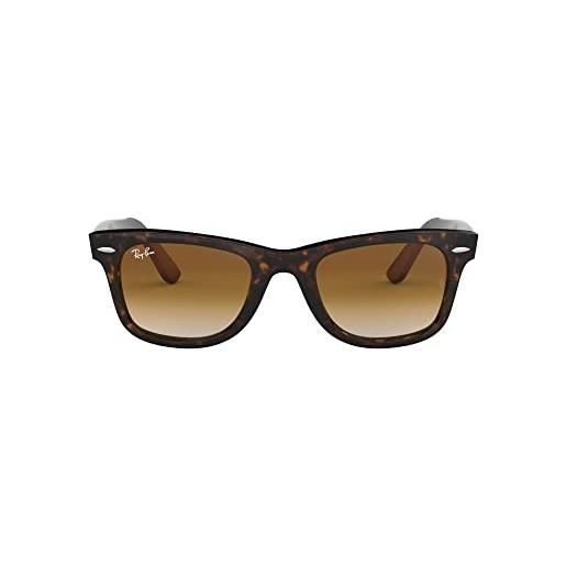 Ray-Ban wayfarer, occhiali da sole unisex adulto, marrone, 50 mm