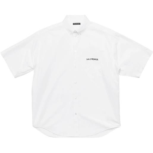 Balenciaga camicia con ricamo - bianco