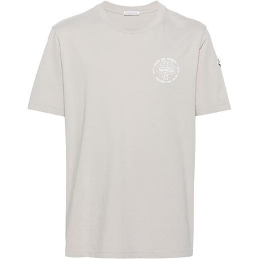 Moncler t-shirt con stampa - grigio