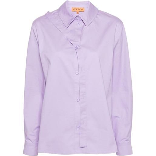 Stine Goya camicia sgmartina con cintura - viola