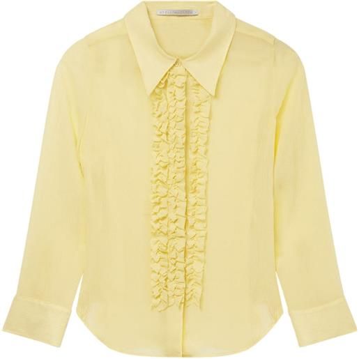 Stella McCartney camicia con ruches - giallo