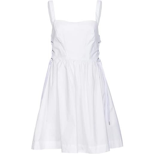 PINKO - abito in cotone bianco stringato