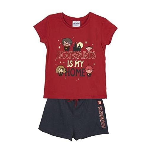 CERDÁ LIFE'S LITTLE MOMENTS harry potter | pigiama di cotone 100% da 2 pezzi set, rosso, normale bambini e ragazzi