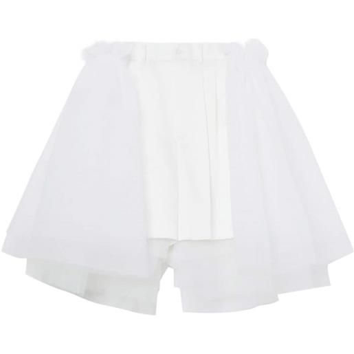 Noir Kei Ninomiya shorts sartoriali - bianco