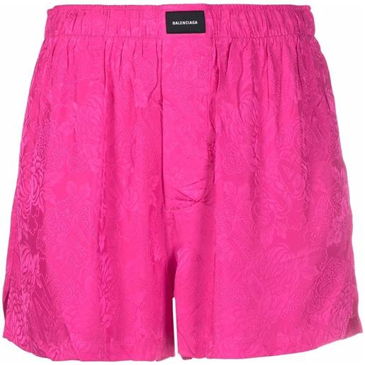Balenciaga shorts a vita alta - rosa
