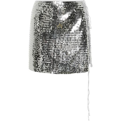 Oséree minigonna con paillettes - argento