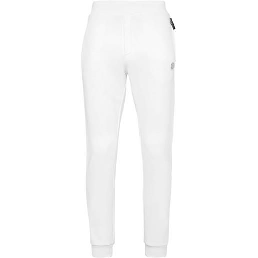 Plein Sport pantaloni sportivi con vita elasticizzata - bianco