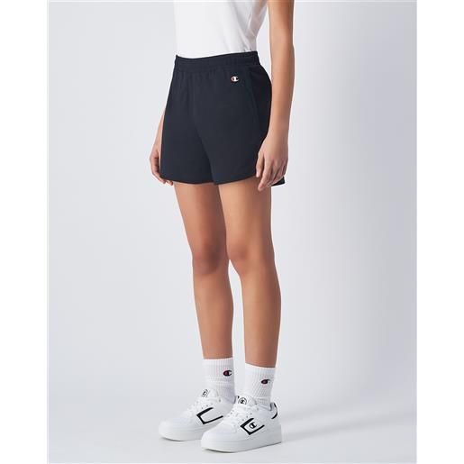 Champion short icons in cotone strech nero donna