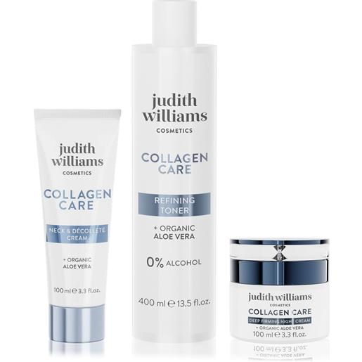 Judith Williams Cosmetics collagen care: crema notte, tonico e crema collo e décolleté