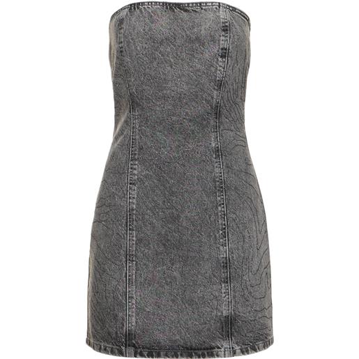 ROTATE stonewashed cotton denim mini dress