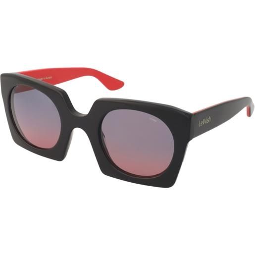 LeWish milano c1 | occhiali da sole graduati o non graduati | plastica | quadrati | nero | adrialenti