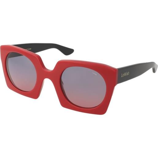 LeWish milano c2 | occhiali da sole graduati o non graduati | plastica | quadrati | rosso | adrialenti
