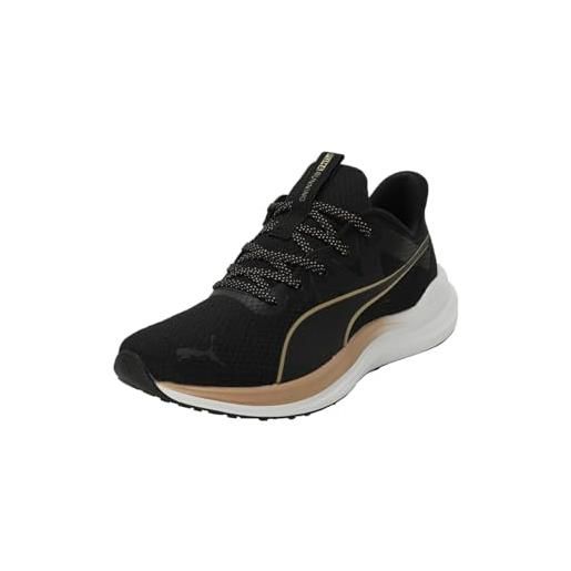 PUMA reflect lite molten metal wns, scarpe per jogging su strada donna, team gold nero, 37 eu