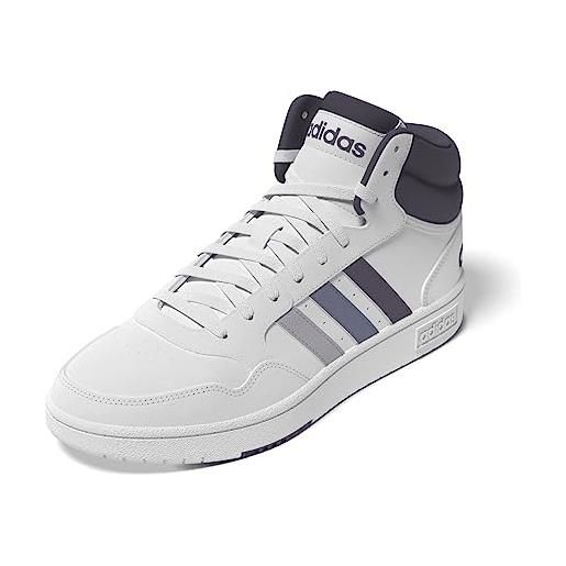 adidas hoops 3.0 mid shoes, sneaker donna, core black ftwr white pink fusion, 39 1/3 eu
