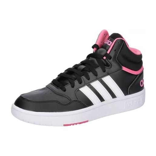 adidas hoops 3.0 mid shoes, sneaker donna, cblack cwhite ftwwht, 39 1/3 eu