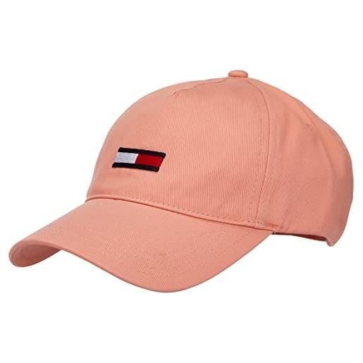 Tommy Jeans cappello donna baseball tjw flag cap con logo, powdered coral, onesize