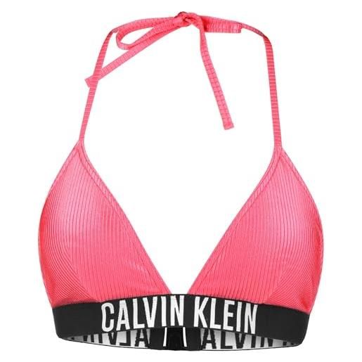 Calvin Klein bikini pezzo sopra da donna marchio, modello triangle-rp kw0kw01967, realizzato in sintetico. M rosa