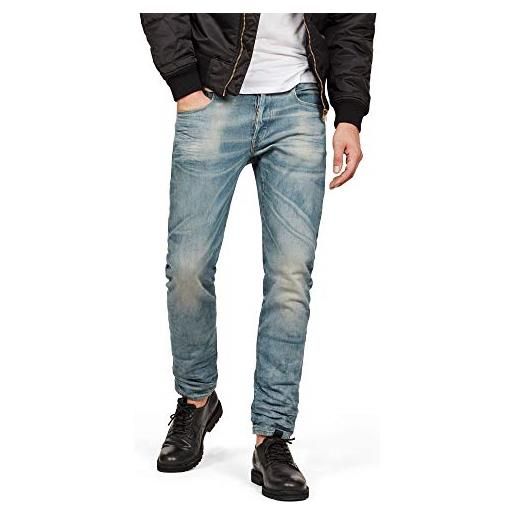 G-STAR RAW 3301 slim fit jeans, jeans uomo, blu (medium aged 51001-7890-071), 26w / 34l