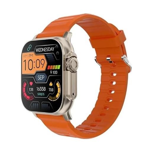 Gerrit 2023 nuovo hot t900 ultra smart watch uomo donna bluetooth chiamate sport impermeabile t10 ultra smartwatch ultra series 8 braccialetto fitness (arancione, t900 ultra)