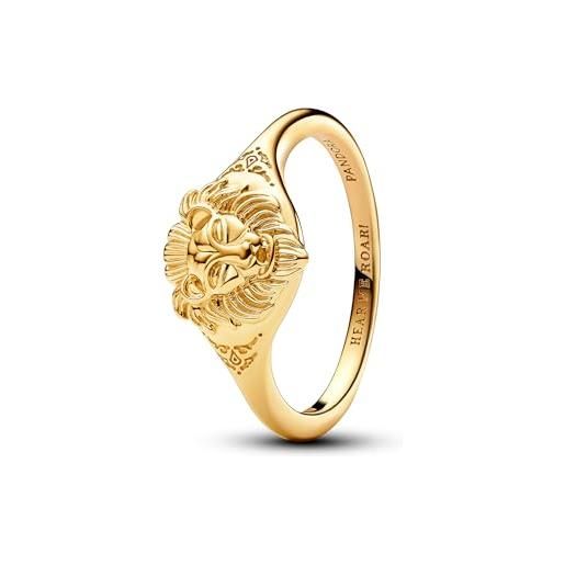 PANDORA anello da donna game of thrones lannister leone oro 163139c00, argento sterling, nessuna pietra preziosa
