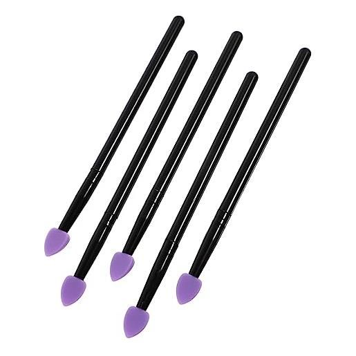 FRCOLOR 5 pennelli per ombretto in silicone, bella idea regalo, con brillantini, per ombretto, in silicone, per labbra
