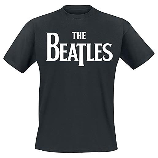 The Beatles abbey road distressed uomo t-shirt nero s 100% cotone regular