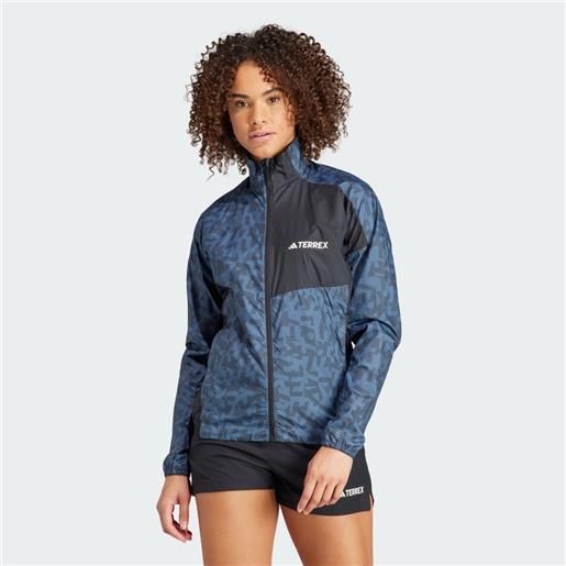 Adidas giacca a vento da trail running terrex