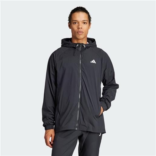 Adidas giacca da tennis pro semi-transparent full-zip