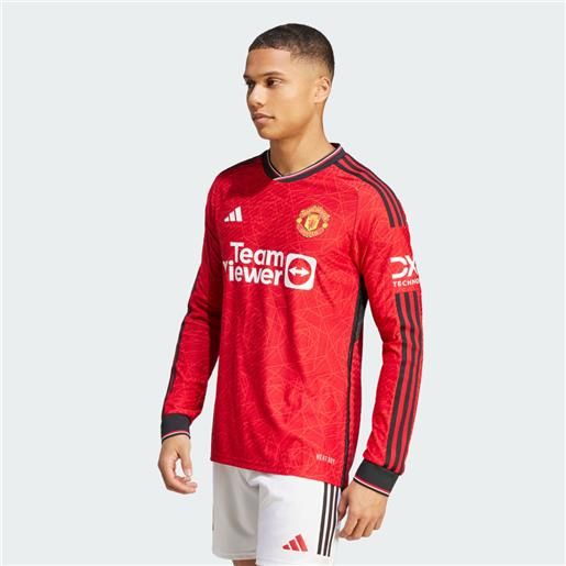 Adidas maglia home authentic 23/24 long sleeve manchester united fc