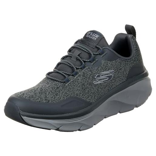 Skechers d'lux walker 2.0 steadyway, scarpe da ginnastica uomo, grigio, 44 eu
