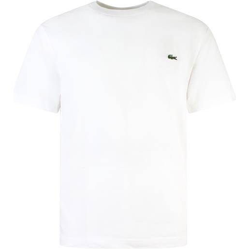 LACOSTE t-shirt bianca con mini logo per uomo