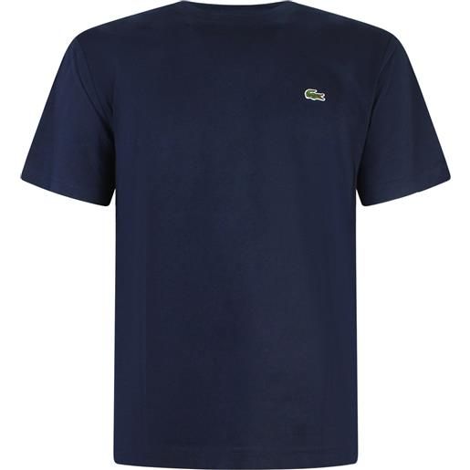LACOSTE t-shirt blu con mini logo per uomo