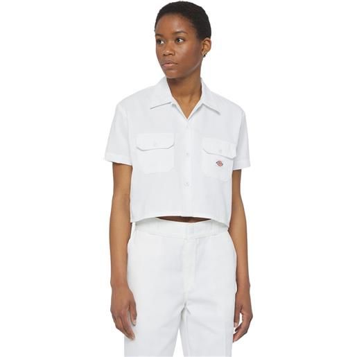 Dickies camicia work cropped donna bianco