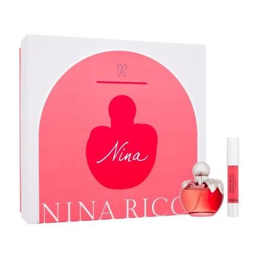 Nina Ricci nina cofanetti eau de toilette 50 ml + rossetto iconic pink 2,5 g per donna