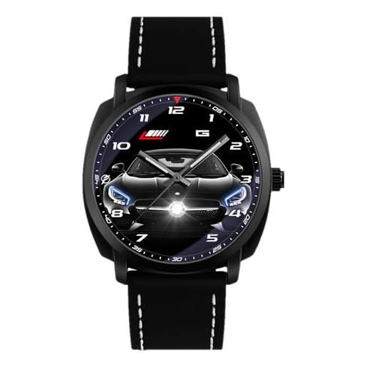 360 tech orologio da polso nero opaco con cinturino in pelle pu movimento giapponese ispirato alla mercedes benz gt amg gadget sport black series blackout