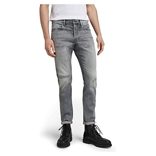 G-STAR RAW 3301 slim fit jeans, jeans uomo, grigio (sun faded glacier grey restored 51001-c293-d112), 30w / 32l
